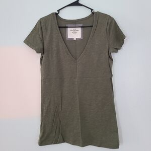 Abercrombie Olive V-Neck Women's Top